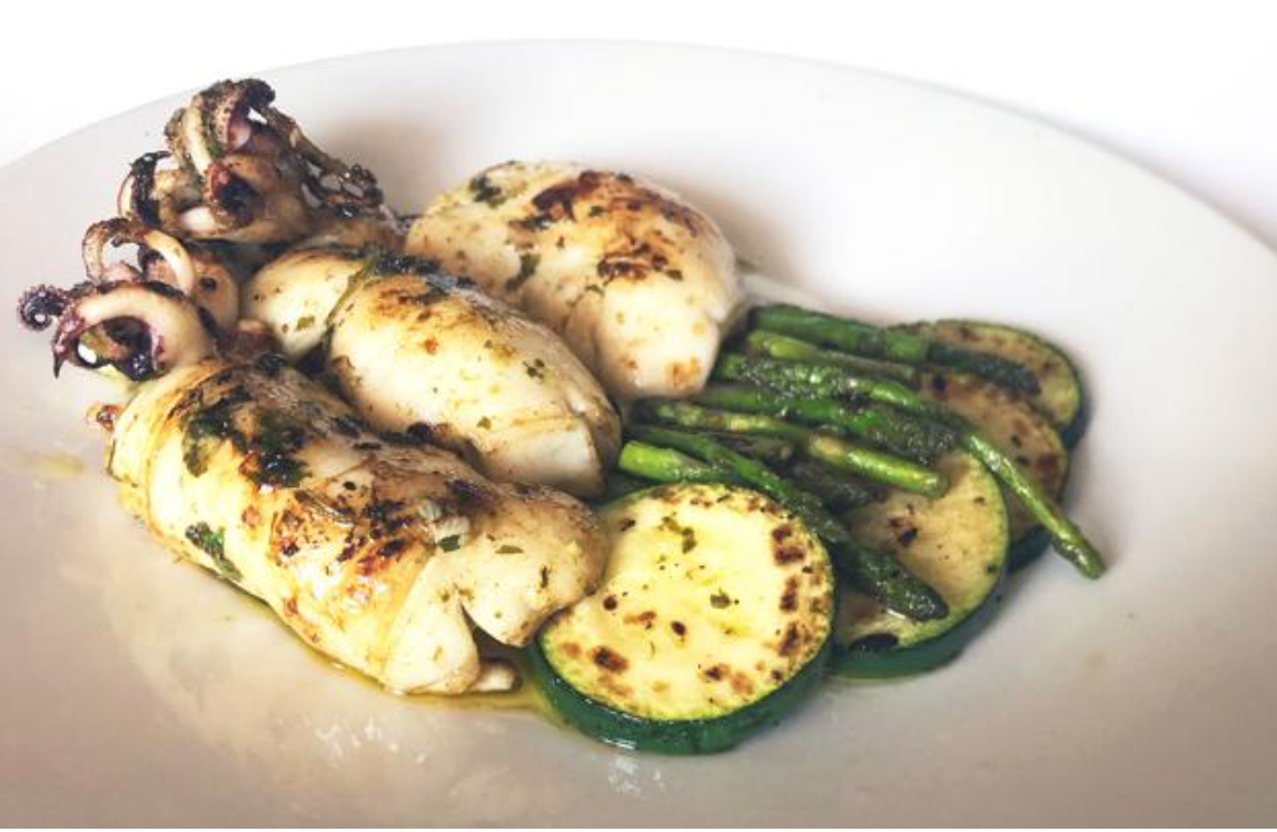  Sepias a la plancha con verduras